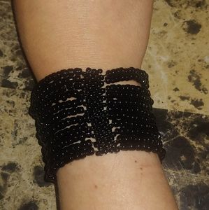 Black Beaded Bracelet